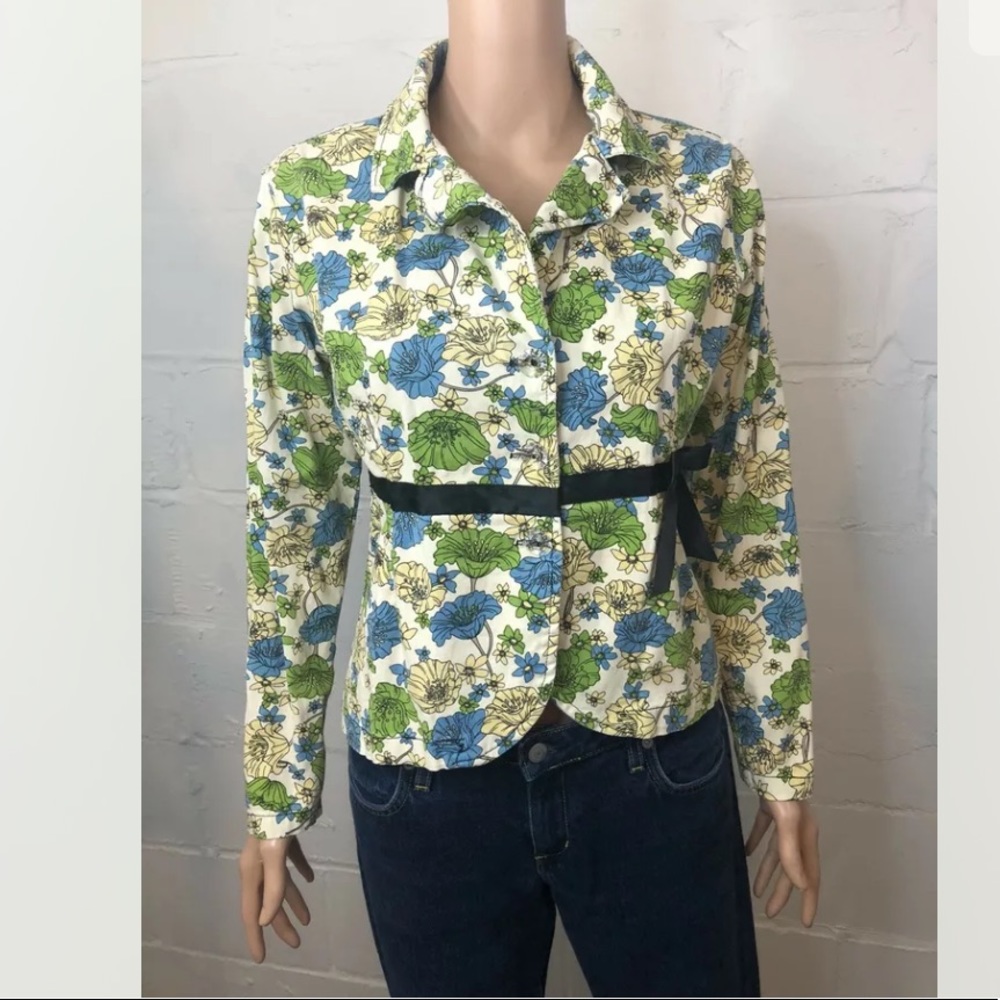 Paper Doll Prod. Jacket Size 10 Long Sleeve Floral